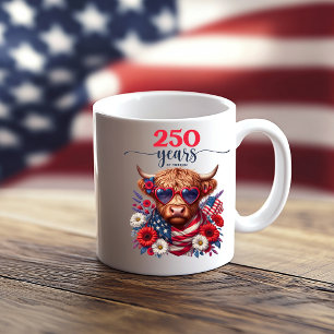 Caneca De Café Vaca Floral de 250 Anos de Liberdade