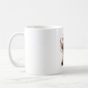 Caneca De Café Vaca Fofa das Terras Altas Coração de São Valentão