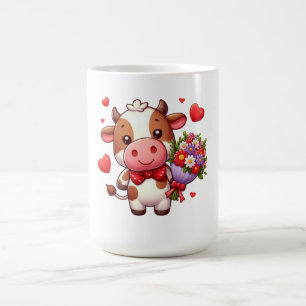 Caneca De Café Vaca fofa do dia dos namorados