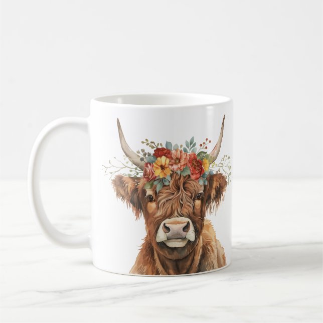 Caneca De Café Vaca Highland. (Esquerda)