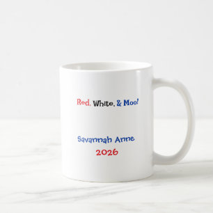 Caneca De Café Vaca Highland Patriótica Personalizada