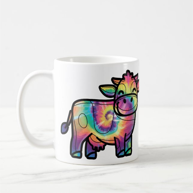 Caneca De Café Vaca Leiteira Tie Dye (Esquerda)