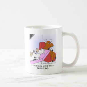 Caneca De Café Vaca Louca Em Terapia Doentes E Coleções Engraçado