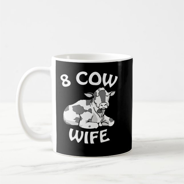Caneca De Café Vaca Mooey Mormon LDS Engraçado 8 Vacas Esposa Mul (Esquerda)