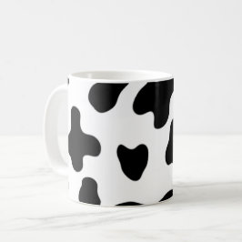 Caneca De Café Vaca preta e branca moderna e bonita