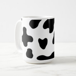 Caneca De Café Vaca preta e branca moderna e bonita