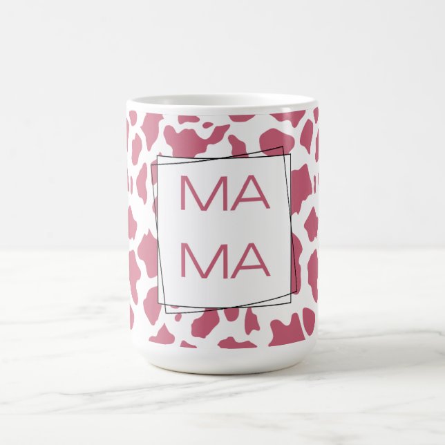 Caneca De Café Vaca Rosa Estampada “MAMÃE” (Centro)