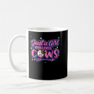 Caneca De Café Vaca Só Uma Menina Que Adora Leite De Vaca Farmer