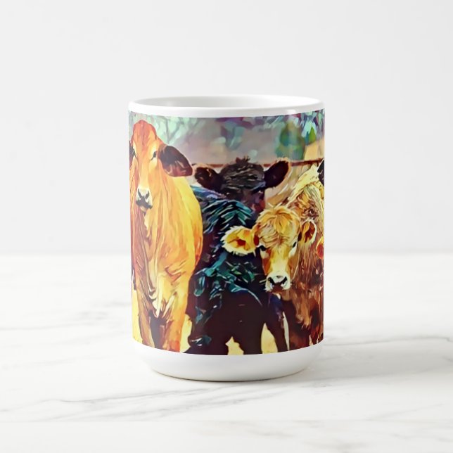 Caneca De Café Vacas, Amigos, Torta de Arte (Centro)