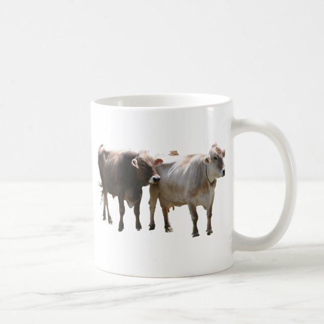 Caneca De Café Vacas do suíço de Brown (Direita)