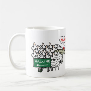 Caneca De Café Vacinação Anti-Vax Ovinos