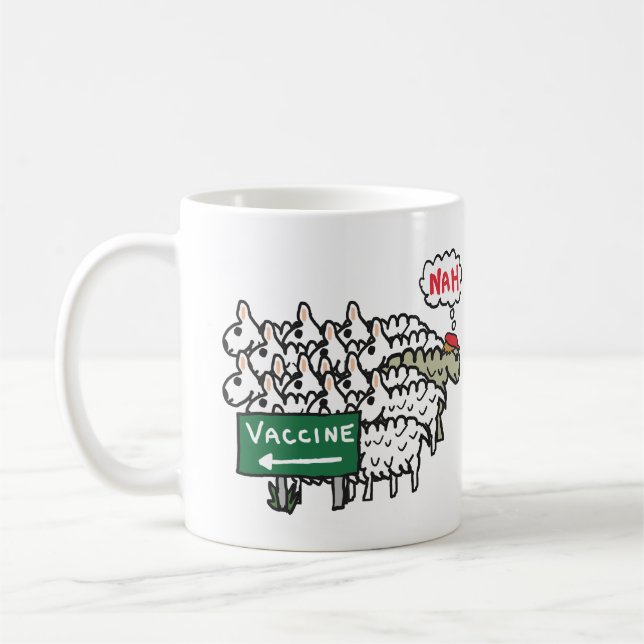Caneca De Café Vacinação Anti-Vax Ovinos (Esquerda)
