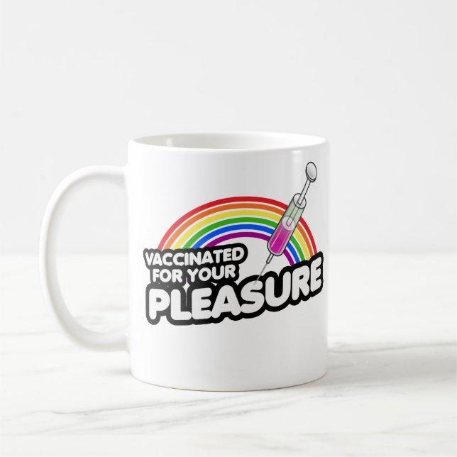 CANECA DE CAFÉ VACINADO PARA SEU PRAZER (Esquerda)