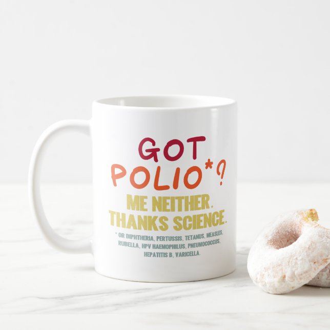 Caneca De Café Vacinas Trabalham Obrigados Estudante de Epidemiol (Com Donut)