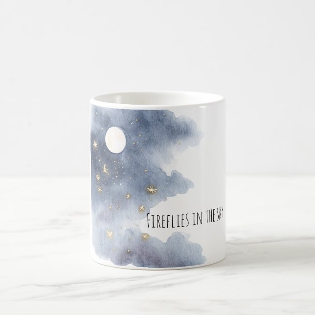 Caneca De Café Vagalumes no Céu Lua Lá no Alto (Centro)