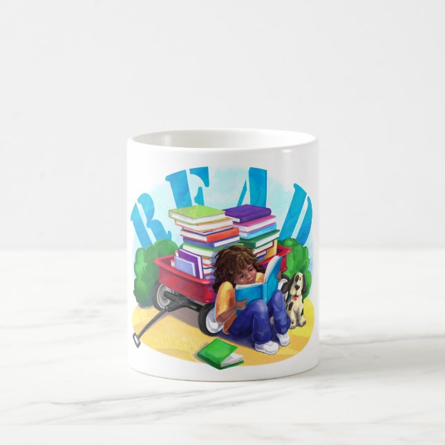 Caneca De Café Vagão de Livro Lido Mug (Centro)