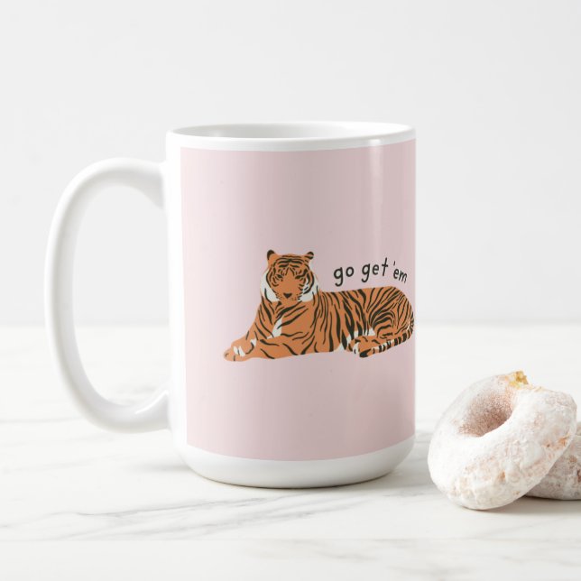 Caneca De Café Vai Buscar-Lhes Tiger. (Com Donut)