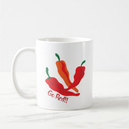 Caneca De Café Vai Vermelho! Pimentos do Chile Coffee Mug