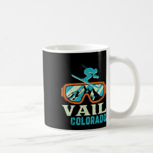 Caneca De Café Vail Colorado Mountain Vintage Retro Skiing E Sn