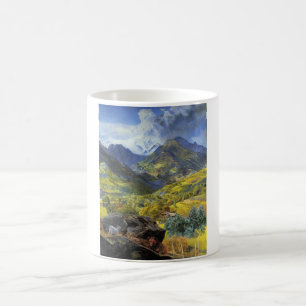 Caneca De Café Val d'Aosta (paisagem alpina majestosa italiana)