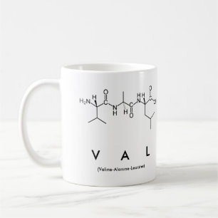 Caneca De Café Val peptide nome mug