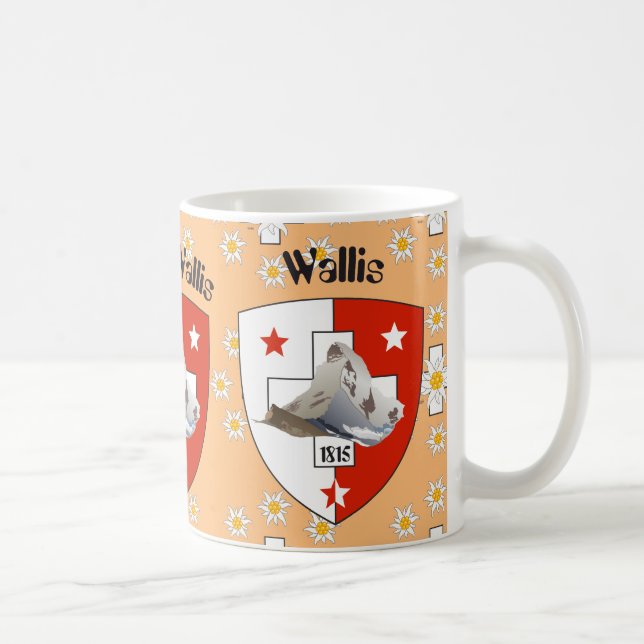 Caneca De Café Valais, Wallis/Suisse/Suíça taça (Direita)