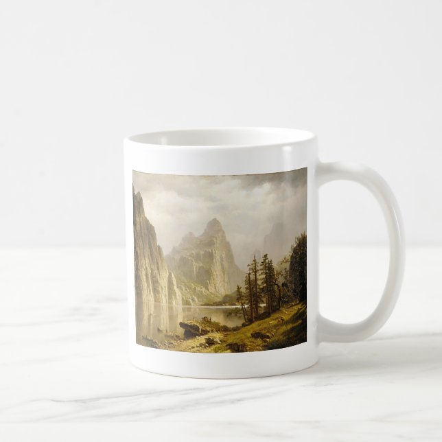 Caneca De Café Vale do Yosemite do Rio Bierstadt Albert Merced (Direita)