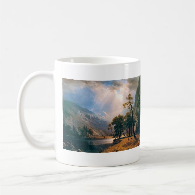 Caneca De Café Vale Half Dome Yosemite, de Albert Bierstadt, 1870 (Esquerda)