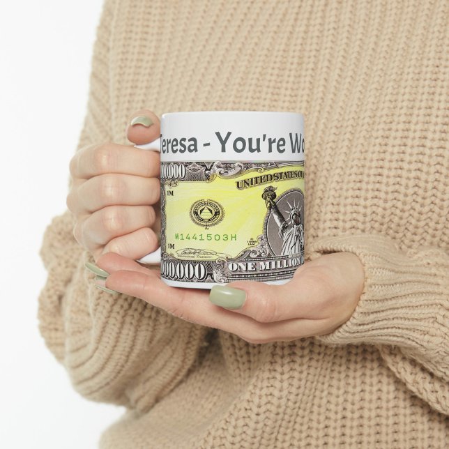 Caneca De Café Vale um Milhão de Dólares Café Mug Cup (Criador carregado)