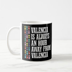 Caneca De Café Valencia Está A Uma Hora De Distância Da Espanha H