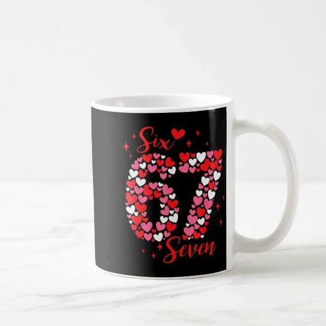 Caneca De Café Valentine 67 Six Seven 6 7 Meme Valentines Day Gir (Direita)