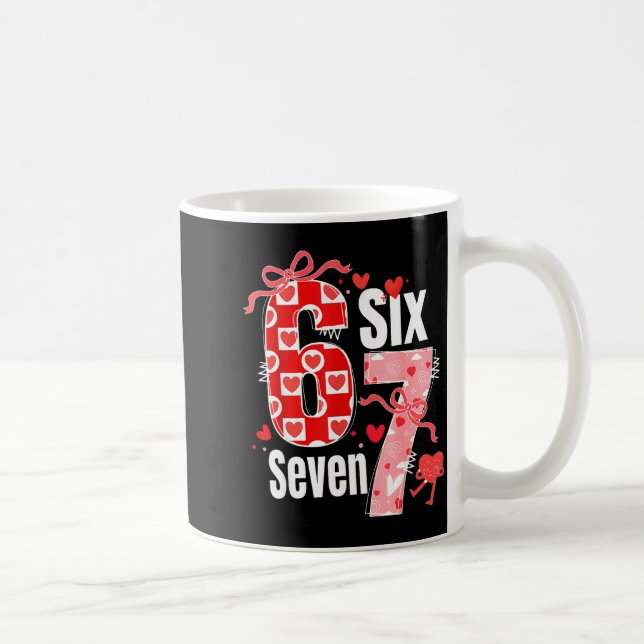 Caneca De Café Valentine 67 Six Seven Heart Coquette Bow Valentin (Direita)
