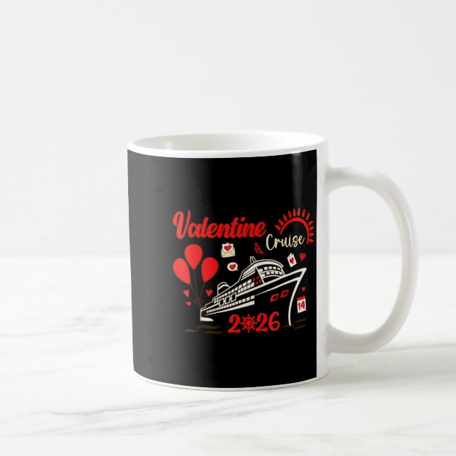 Caneca De Café Valentine Cruise 2026 Funny For Couples Matching H (Direita)