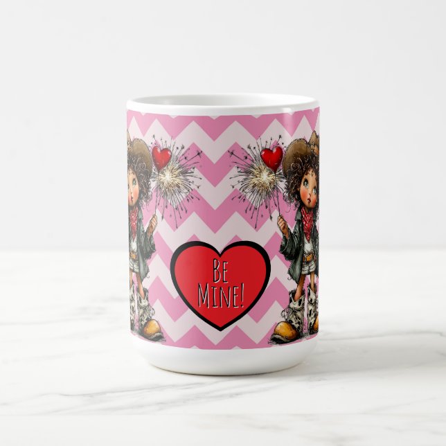 Caneca De Café Valentine de Cowgirl Ocidental (Centro)