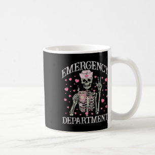 Caneca De Café Valentine Enfermeira do Departamento de Emergência
