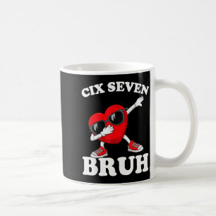 Caneca De Café Valentine Engraçado Seis Sete Bruh Meme 67 Coração