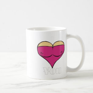 Caneca De Café Valentine Eu Te Amo Com Meu Grande Coração De Seio