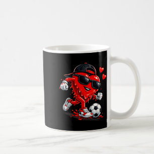Caneca De Café Valentine Futebol Coração Gota Esporte Amor Dia do