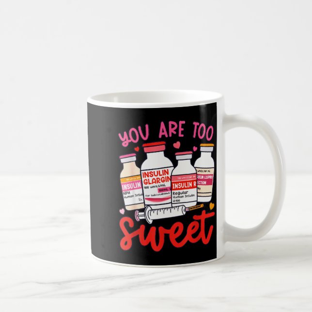 Caneca De Café Valentine Pharmacist Diabetic Nurse Insulin Diabet (Direita)