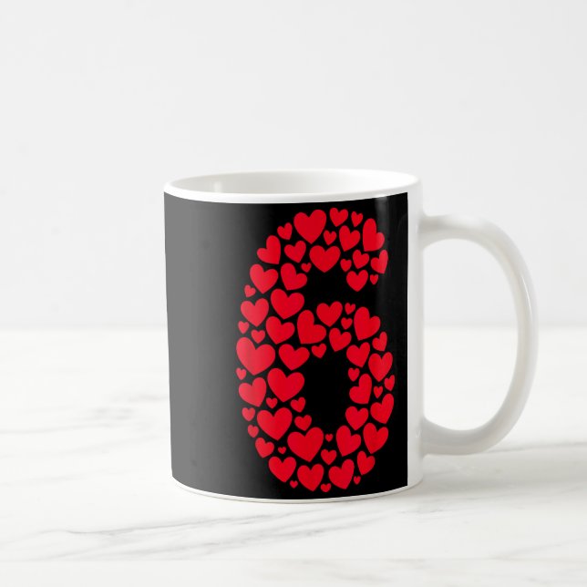Caneca De Café Valentine’s Day 67 Filled With Heart Funny Six Sev (Direita)