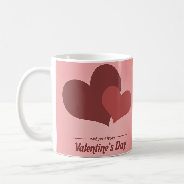 Caneca De Café Valentine’s Day Romantic Mug Design (Esquerda)