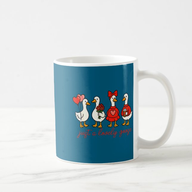 Caneca De Café Valentine Silly Goose Just A Lovely Goose Duck Val (Direita)