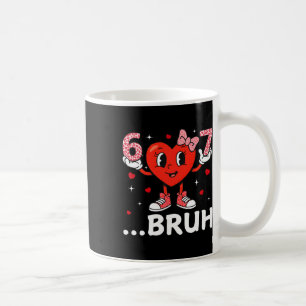 Caneca De Café Valentine Six Seven Bruh Coração Meme Menina Mulhe
