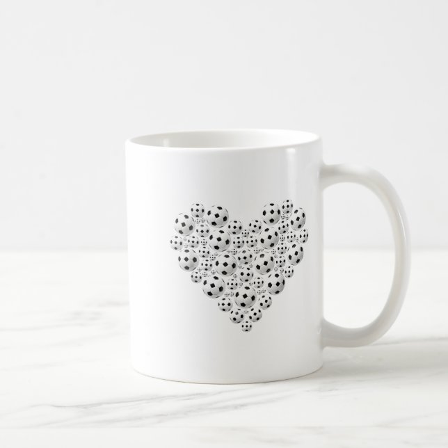 Caneca De Café Valentine Soccer Heart Drip Srt Love Valentines Da (Direita)