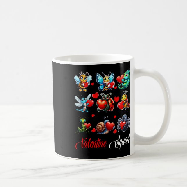 Caneca De Café Valentine Squad Insects Bee Butterfly Ladybug Hold (Direita)
