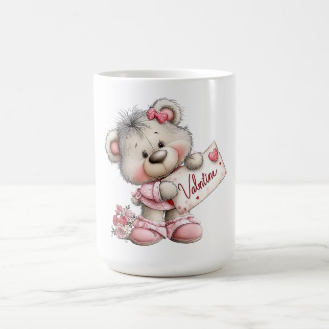 Caneca De Café Valentine Teddy with Heart Sign (Centro)