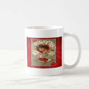 Caneca De Café Valentine Vitoriano A Rainha De Copas