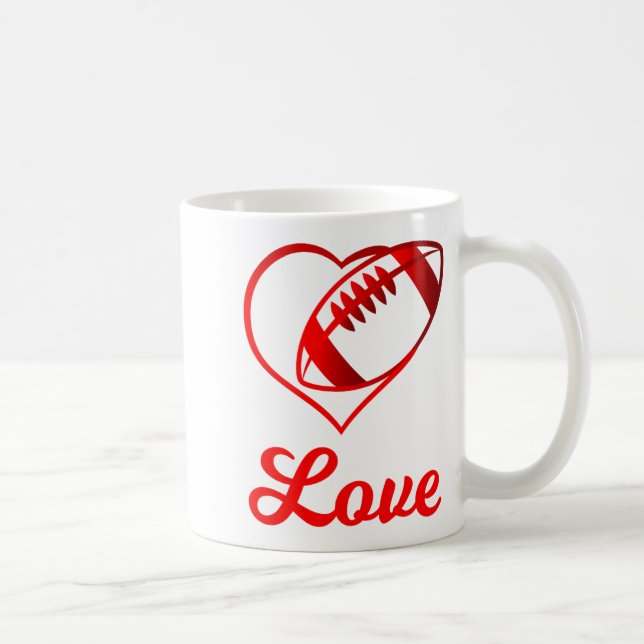 Caneca De Café Valentines Day Gift For Football Lovers  (Direita)