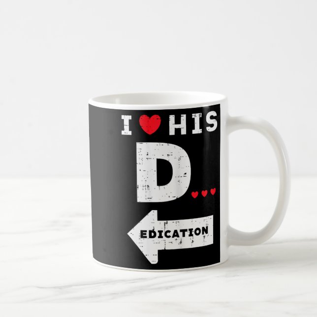 Caneca De Café Valentines Day I Love His Dedication Matching Coup (Direita)