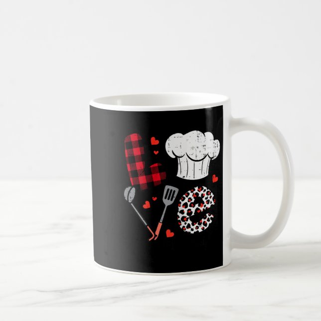 Caneca De Café Valentines Day Love Lunch Lady Life School Cafeter (Direita)